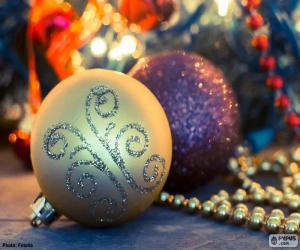 пазл Два элегантных шаров Рождество